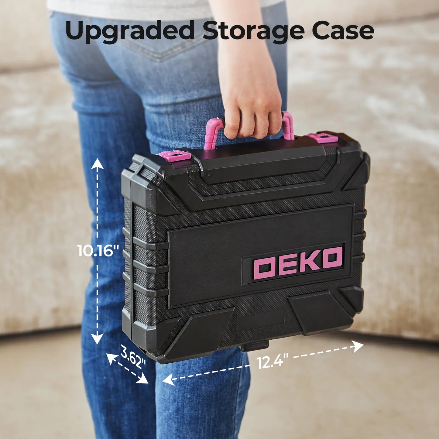 126PCS Cordless Drill Tool Set 8V Rechargeable Power Drill with Carry Case, Household Repair Tools, Ideal Gift for Dads